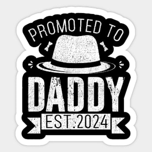 Promoted To Daddy Est. 2024 Shirt Baby Gifts For New Daddy Sticker